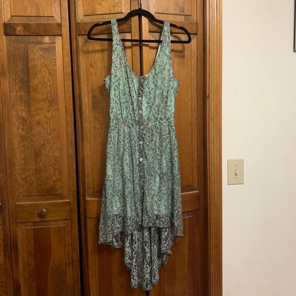High low lace dress with cinched waist